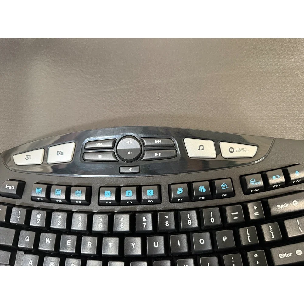 Logitech K350 Wireless Wave Keyboard includes Dongle Black Ergonomic Media Keys